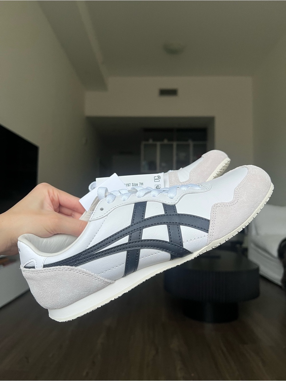 BRAND NEW NEVER WORN Onitsuka Tiger by Asics White Sneakers with Black Stripes
